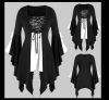 Adult Female Costumes to Hire - Medieval - Black & White Top